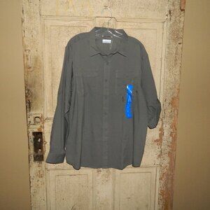 Columbia Omni Shade Long Sleeve Button Front Shirt Size L (DD-46)